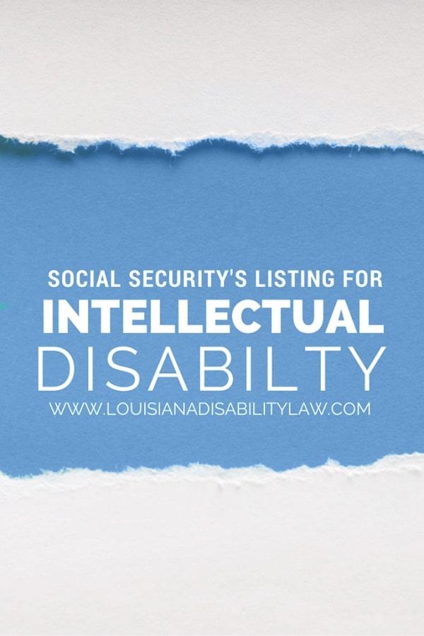 Understanding Social Security’s Intellectual Disability Listing