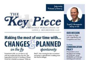 2019 July “The Key Piece” Newsletter