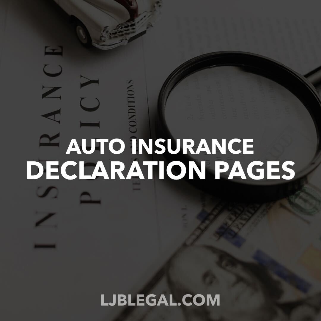 Auto Insurance Declaration Pages: What You Need to Know After a Crash in Louisiana