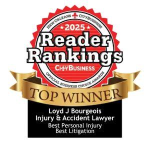 Loyd J. Bourgeois Named Top Winner for Personal Injury and Litigation in CityBusiness Reader Rankings
