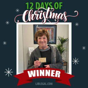 12 Days of Christmas Giveaway Winner