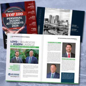 Loyd Bourgeois and Jerry Lassalle Named to Lawyer Monthly’s Top 100 Personal Injury Attorneys for 2026